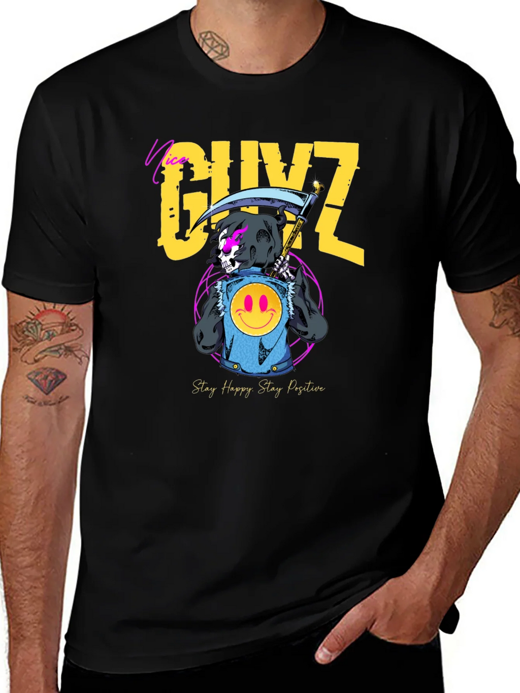 Nice GUYZ T-Shirt - Stay Happy Positive product image 1