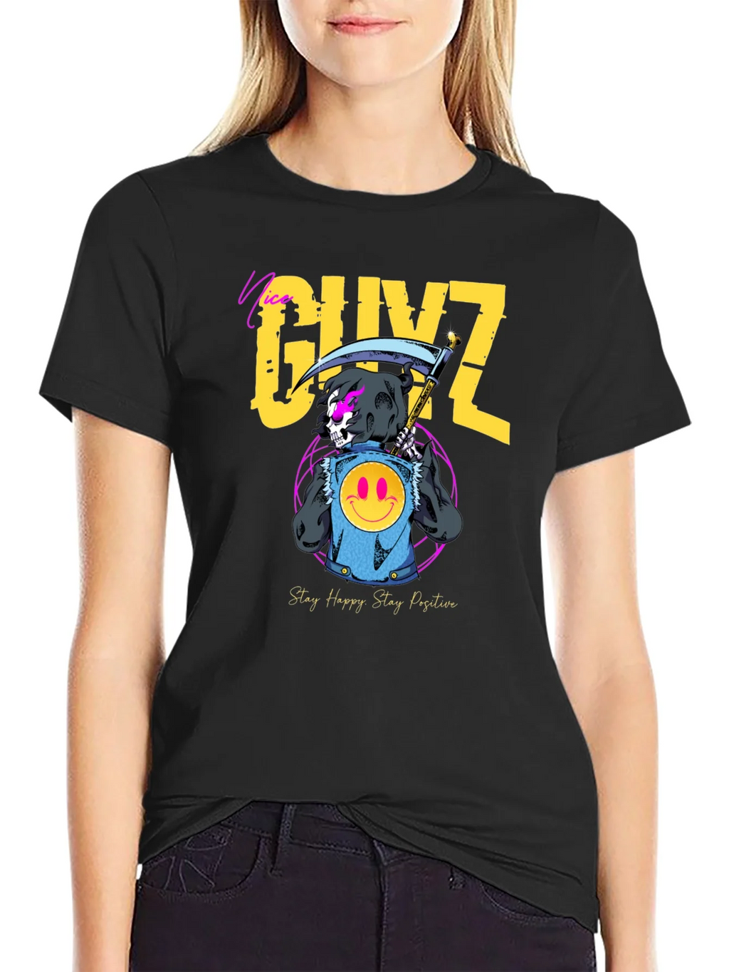 Nice GUYZ T-Shirt - Stay Happy Positive product image 2