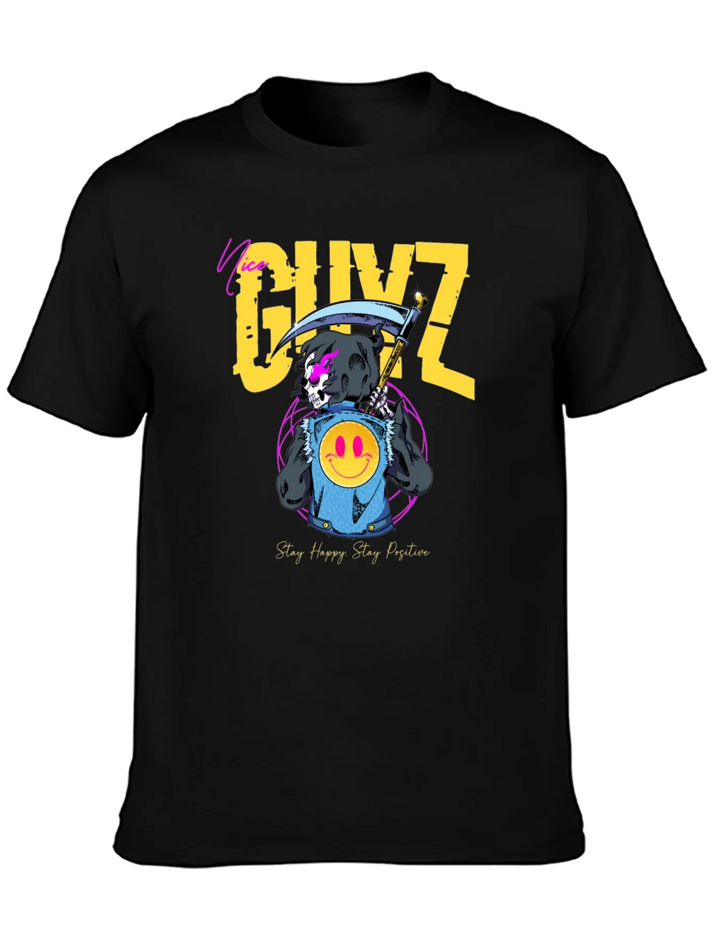 Nice GUYZ T-Shirt - Stay Happy Positive product image 3