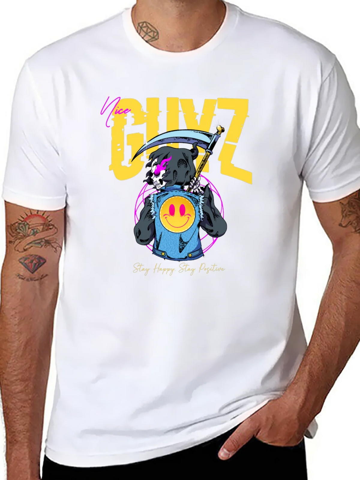 Nice GUYZ T-Shirt - Stay Happy Positive product image 7