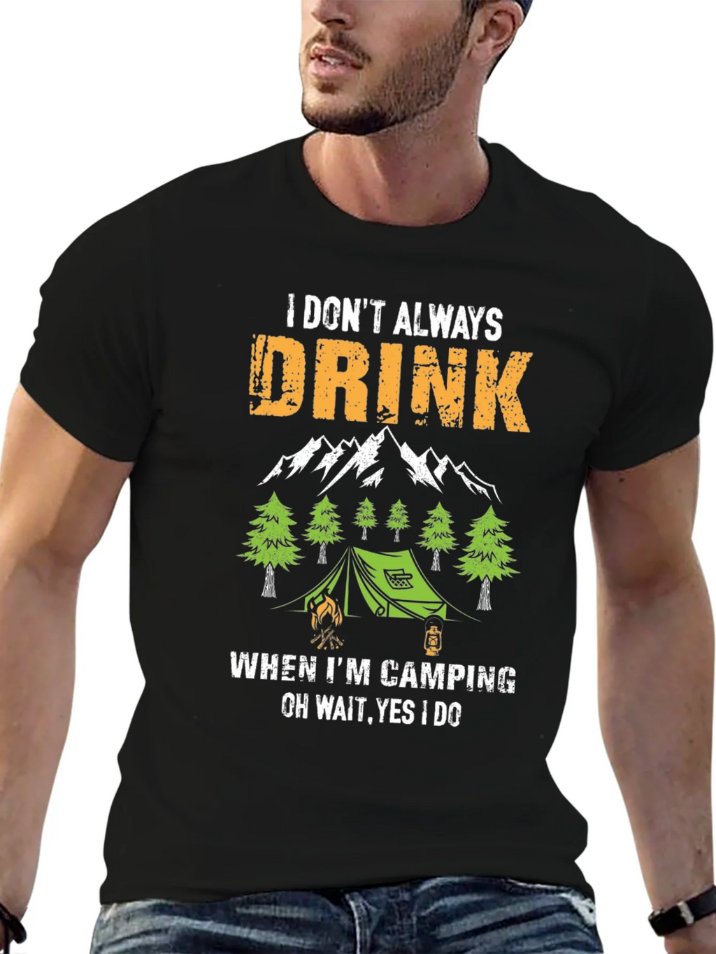 Funny Camping & Drinking T-Shirt product image 6