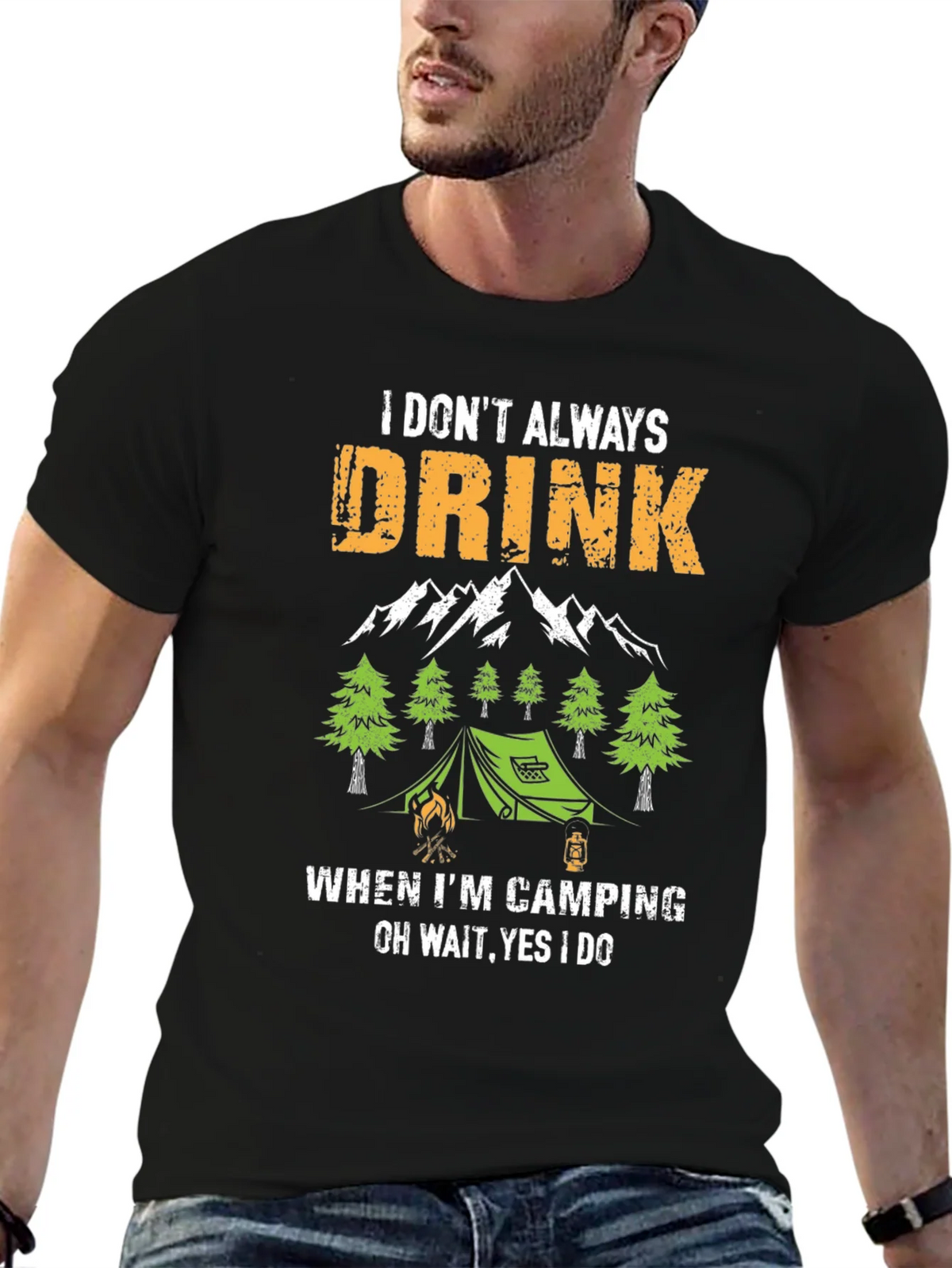 Funny Camping & Drinking T-Shirt product image 6