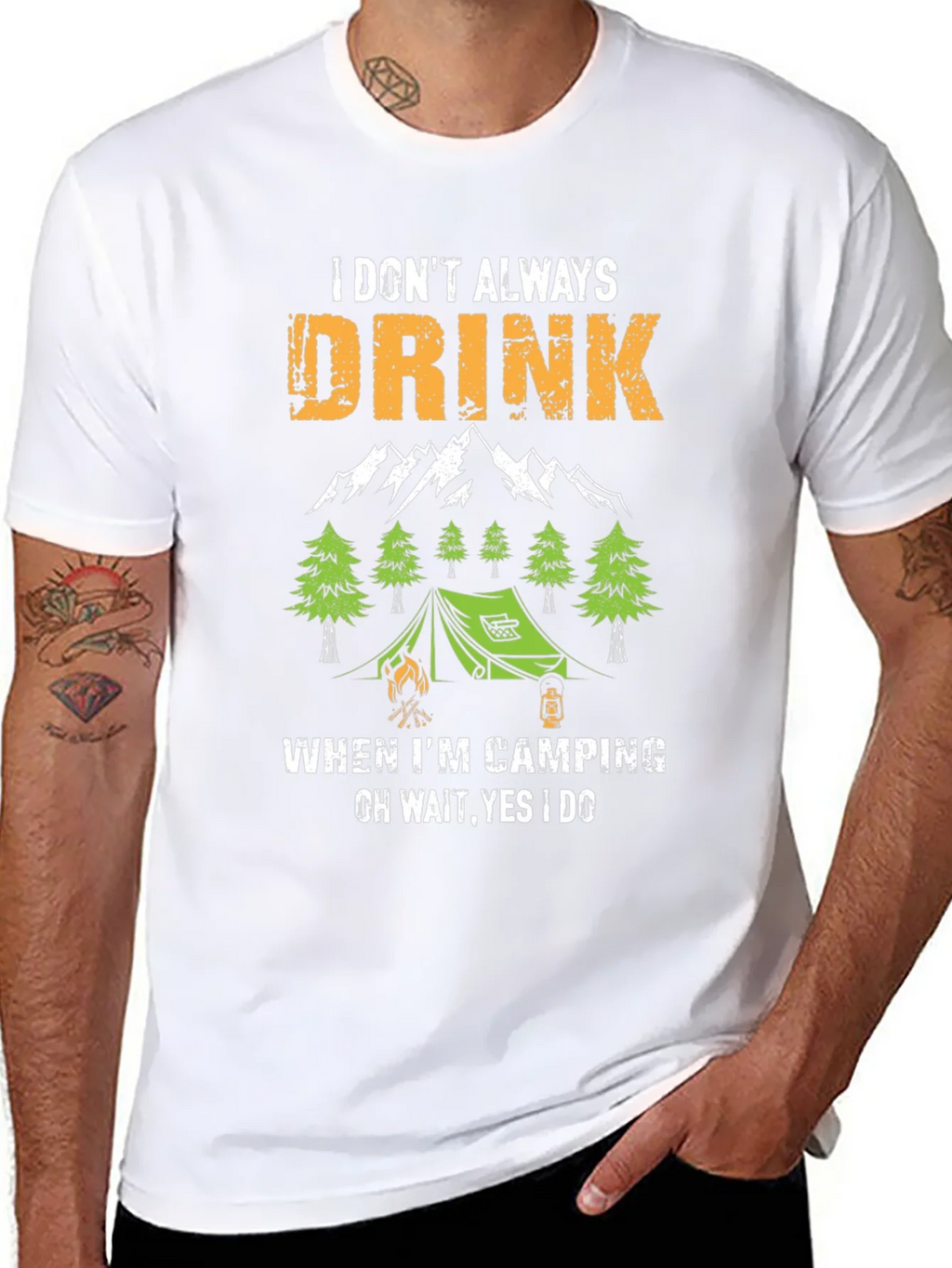 Funny Camping & Drinking T-Shirt product image 7