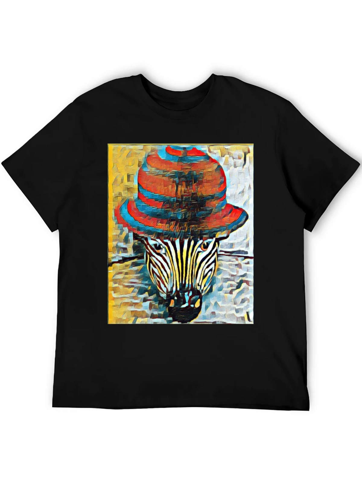 Zebra in Hat Graphic T-Shirt