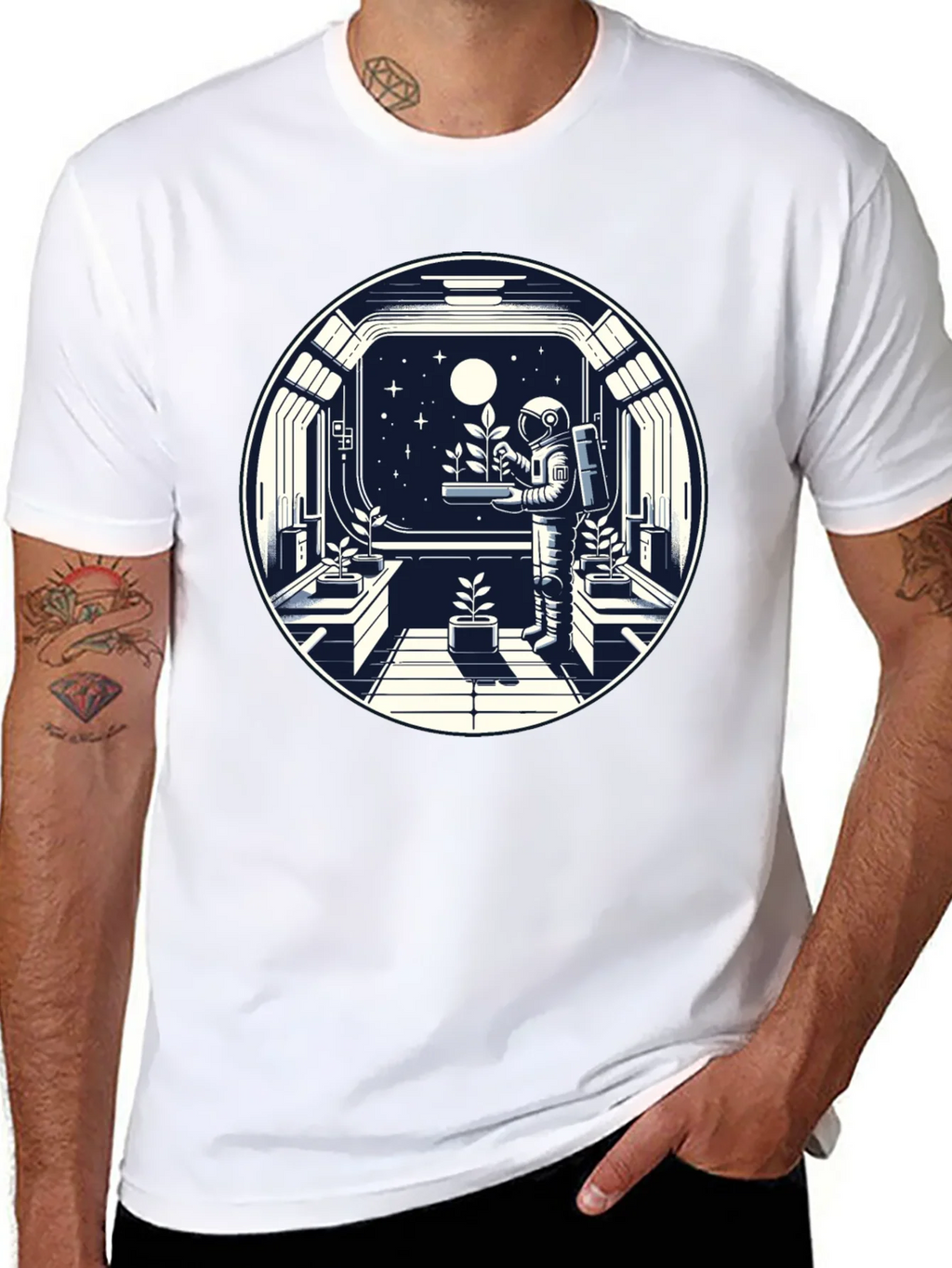 Astronaut in Space Garden T-Shirt product image 7