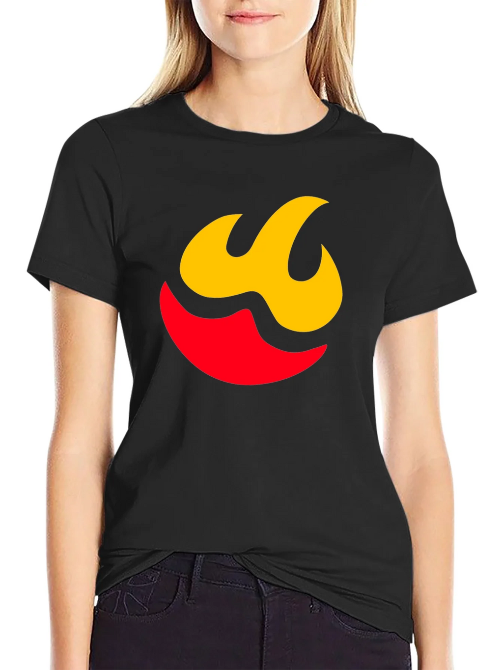Flame Graphic Tee - Modern Black Shirt product image 2