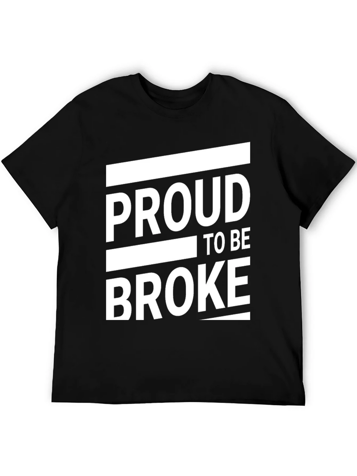 Proud to Be Broke Graphic Tee - Black Casual Shirt product image 5