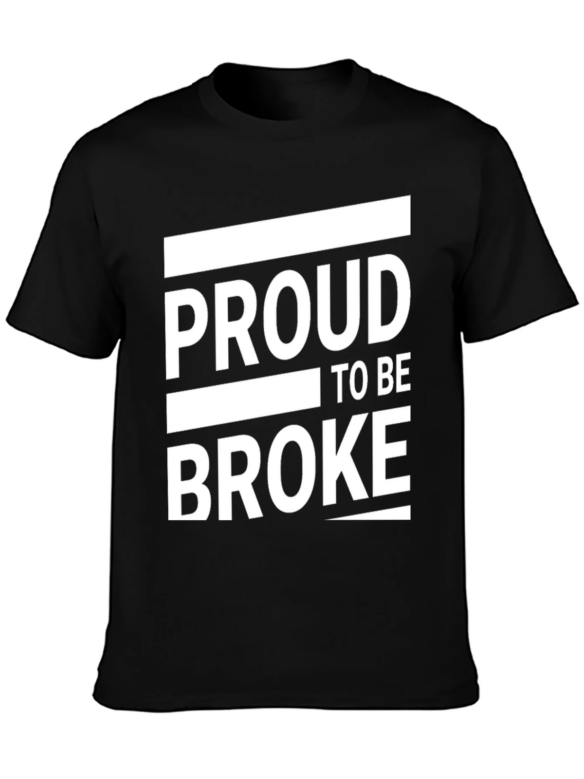 Proud to Be Broke Graphic Tee - Black Casual Shirt product image 3