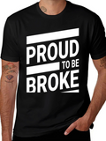Proud to Be Broke Graphic Tee - Black Casual Shirt product image 1