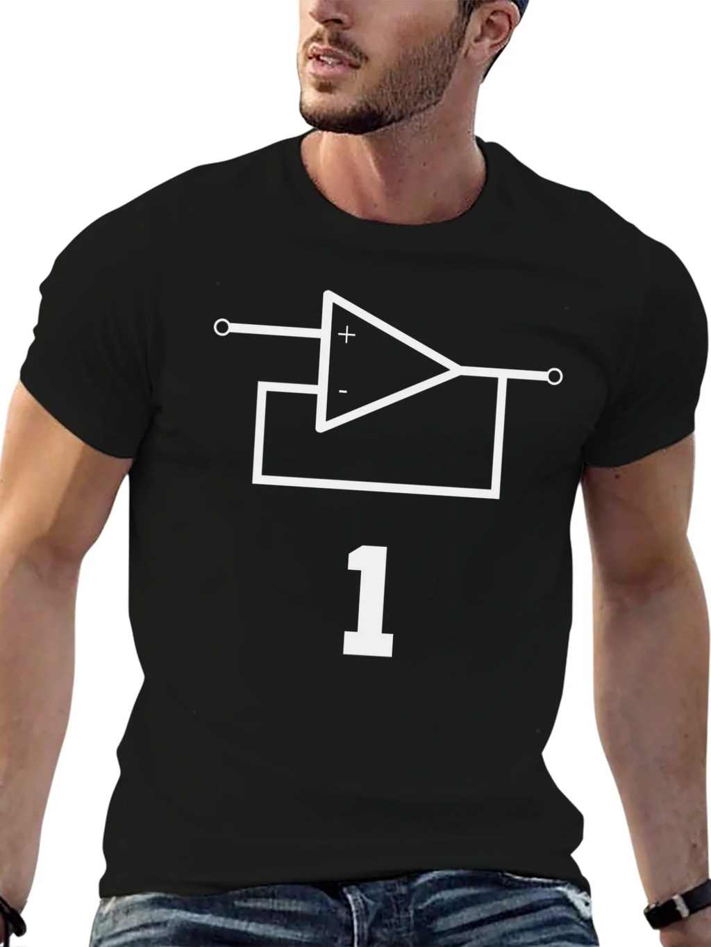 Op Amp Circuit Black T-Shirt - Engineering Tee product image 6