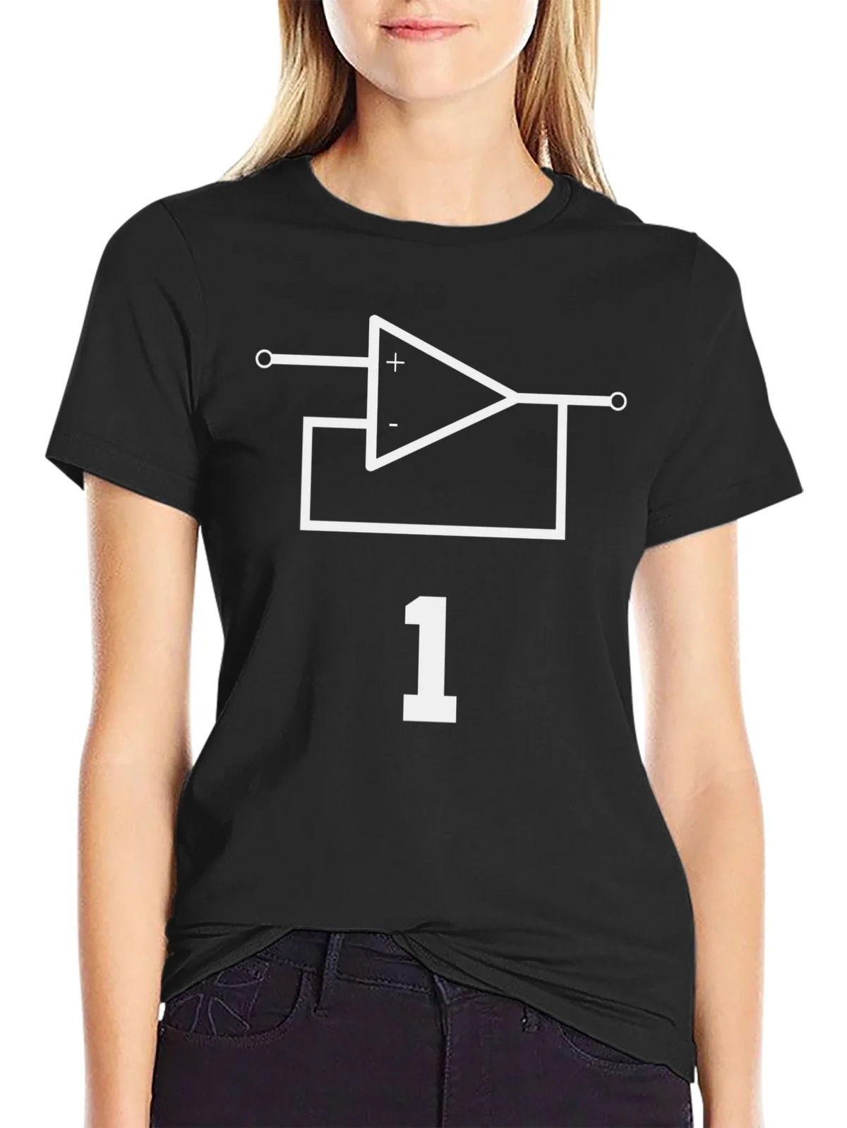 Op Amp Circuit Black T-Shirt - Engineering Tee product image 2