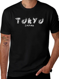 Tokyo Japan Graphic Print Mens Black T-Shirt product image 1