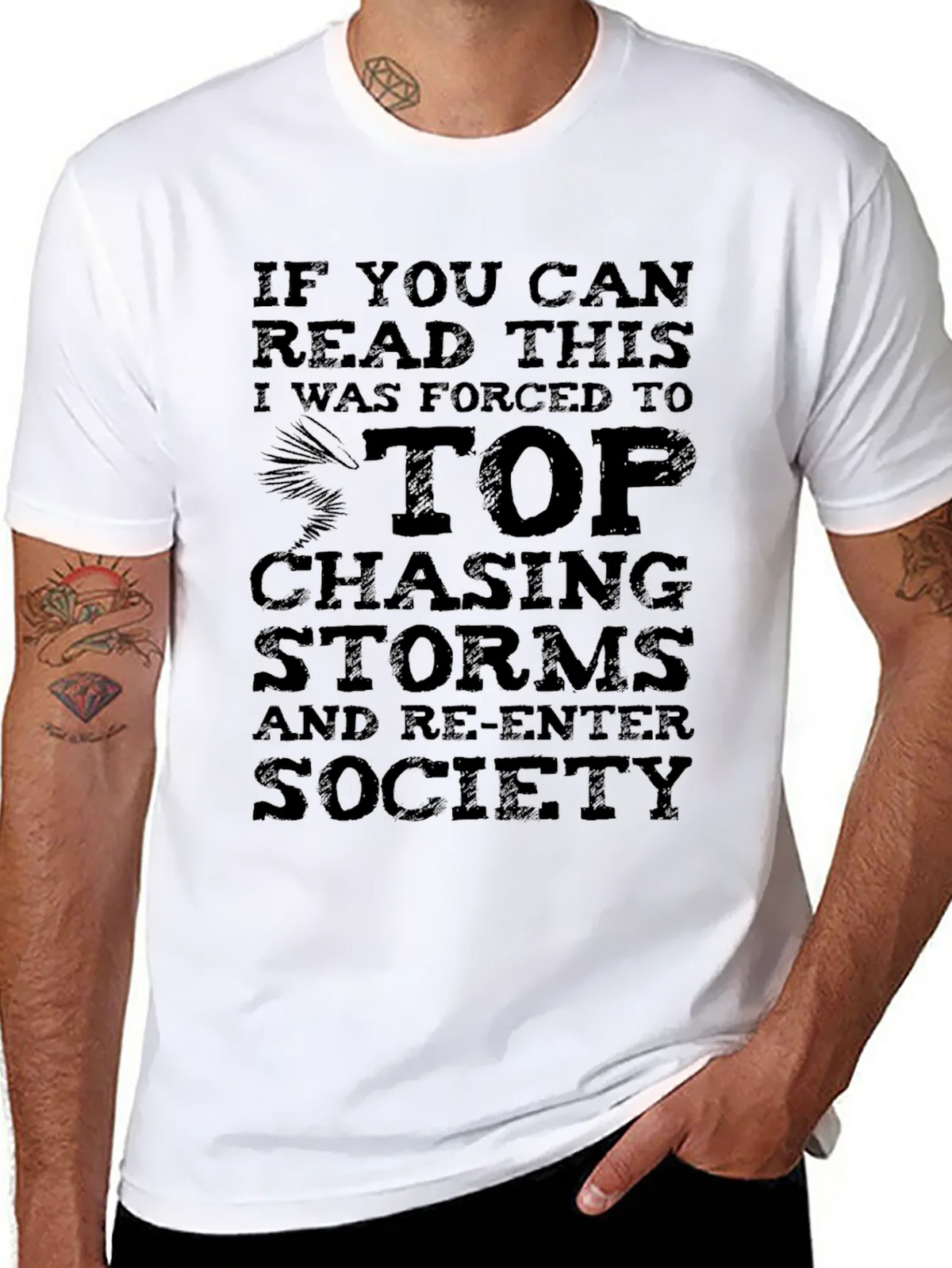 Storm Chaser Graphic Tee - If You Can Read This T-Shirt product image 7