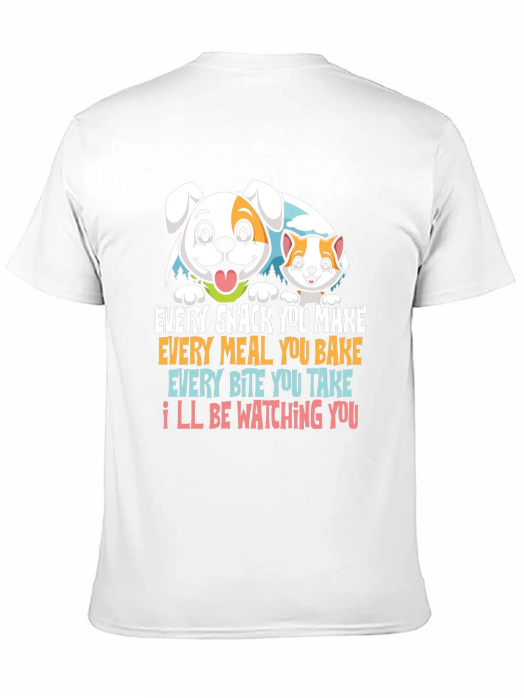 Funny Pet Lover T-Shirt Dog & Cat Watching You product image 9