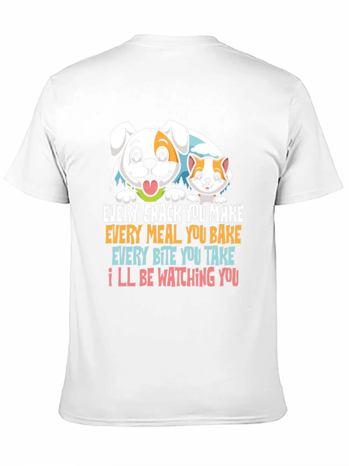 Funny Pet Lover T-Shirt Dog & Cat Watching You product image 9