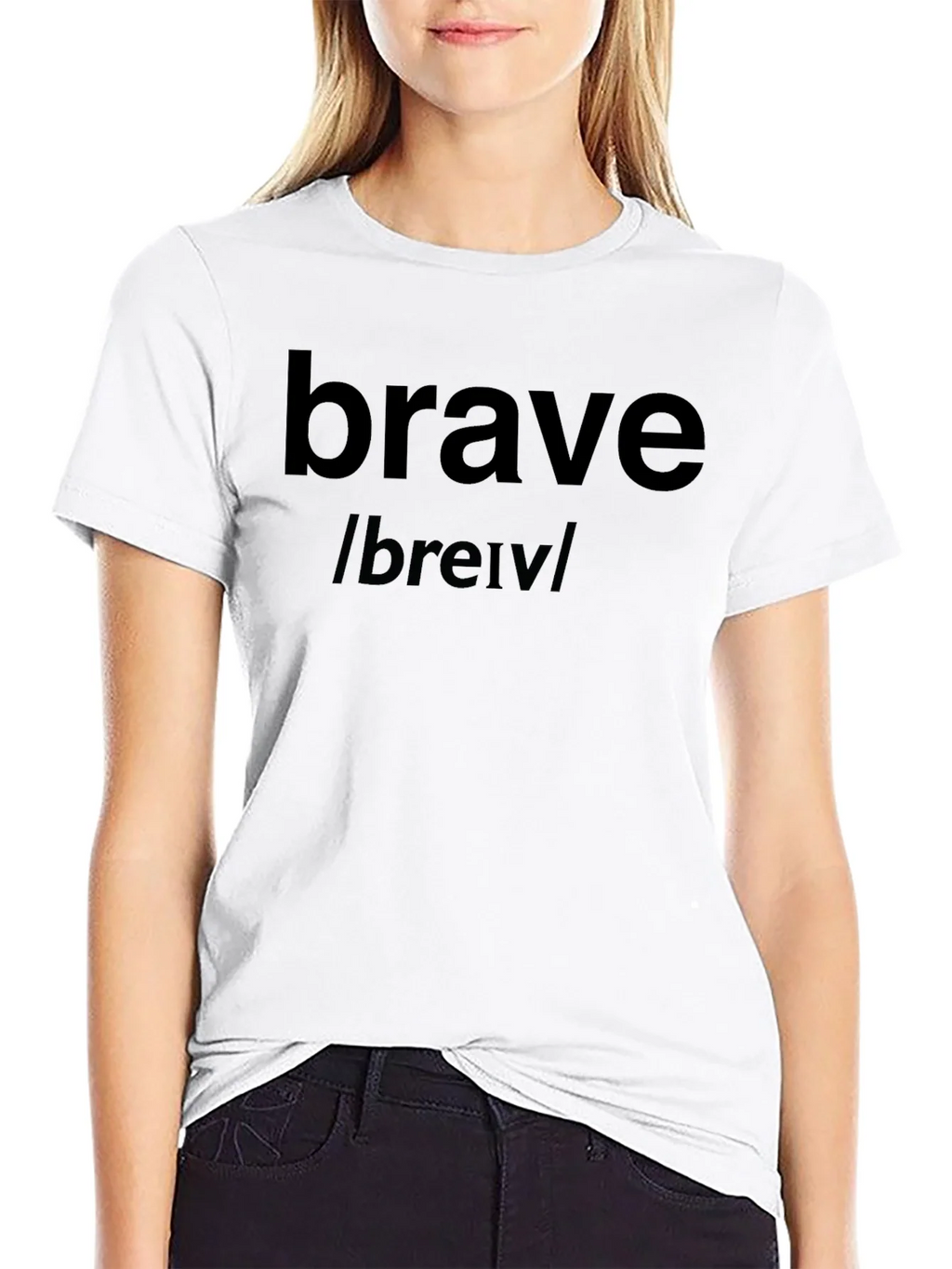 Brave Definition T-Shirt - Black Cotton Tee product image 7