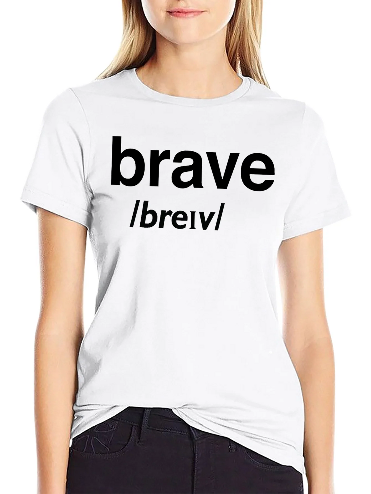 Brave Definition T-Shirt - Black Cotton Tee product image 7