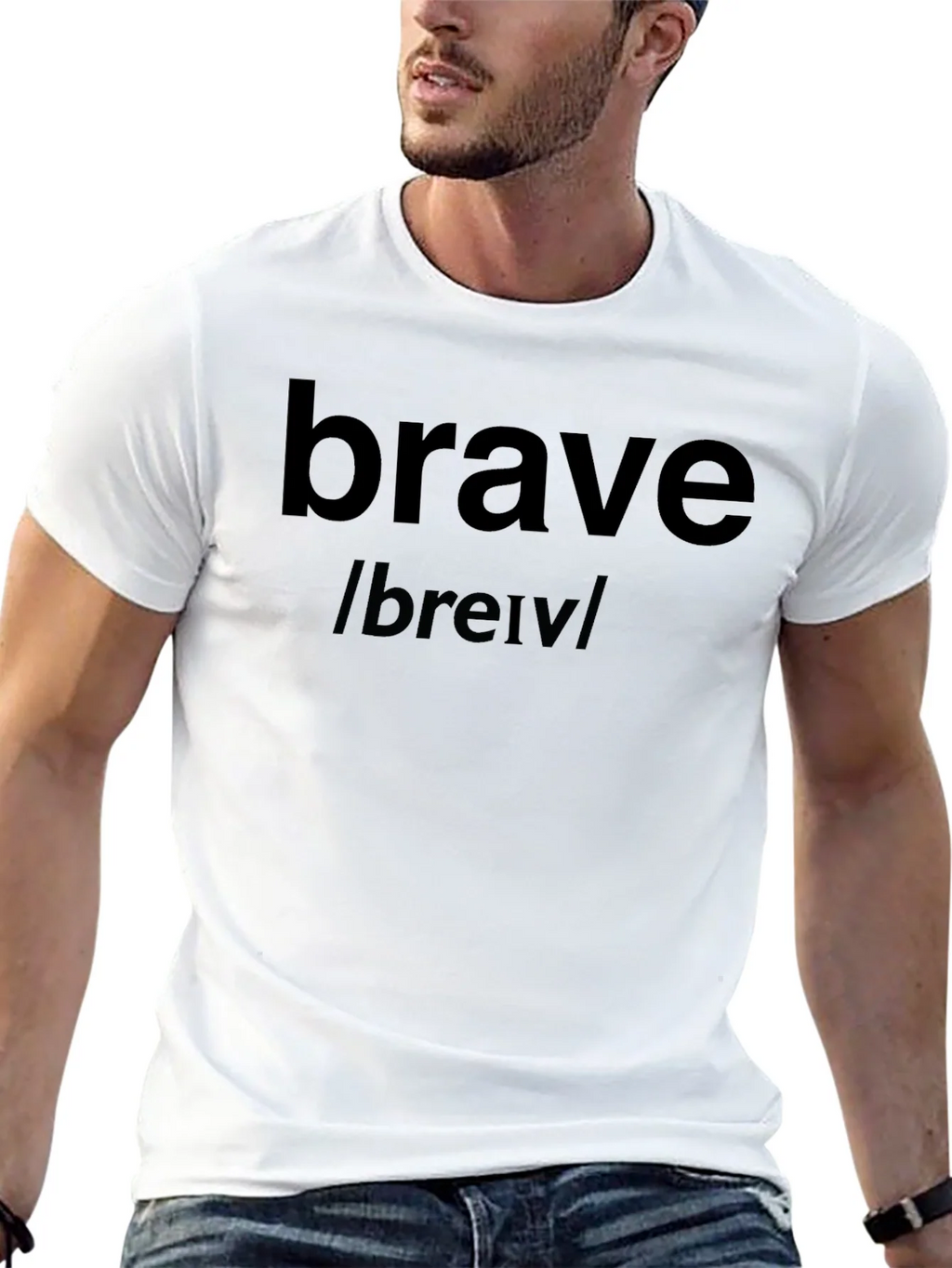 Brave Definition T-Shirt - Black Cotton Tee product image 11