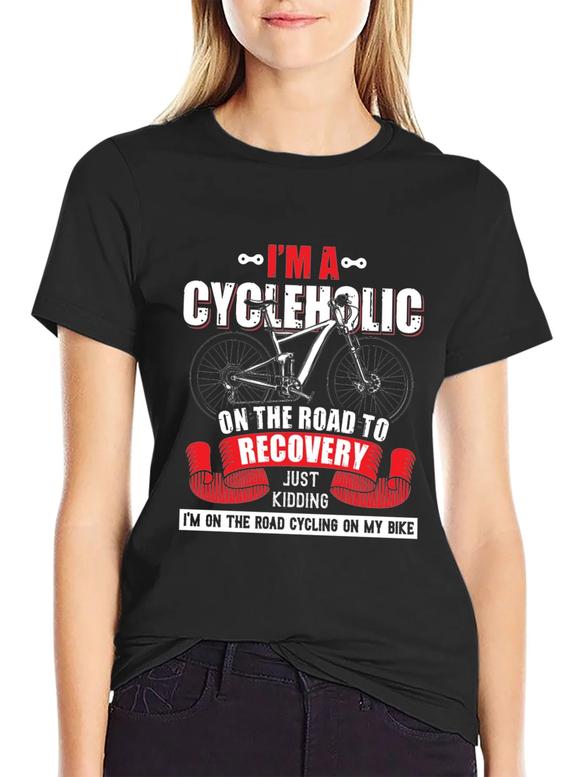 Cycleholic T-Shirt - Road to Recovery product image 1
