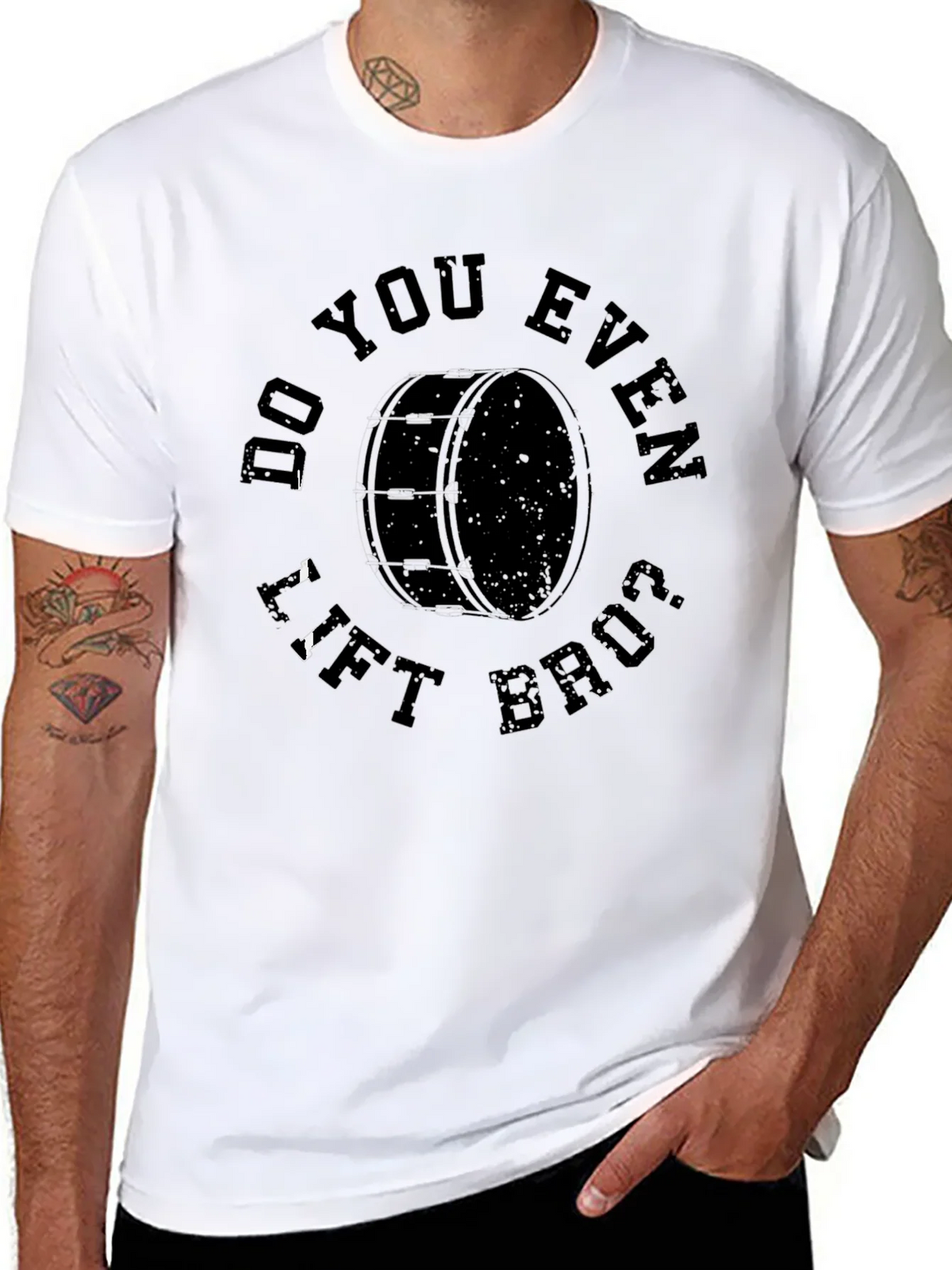 Do You Even Lift Bruh Drum T-Shirt product image 7