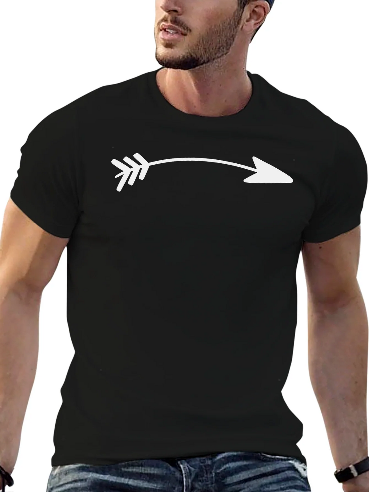 Arrow Graphic Tee - Black Casual Style product image 6