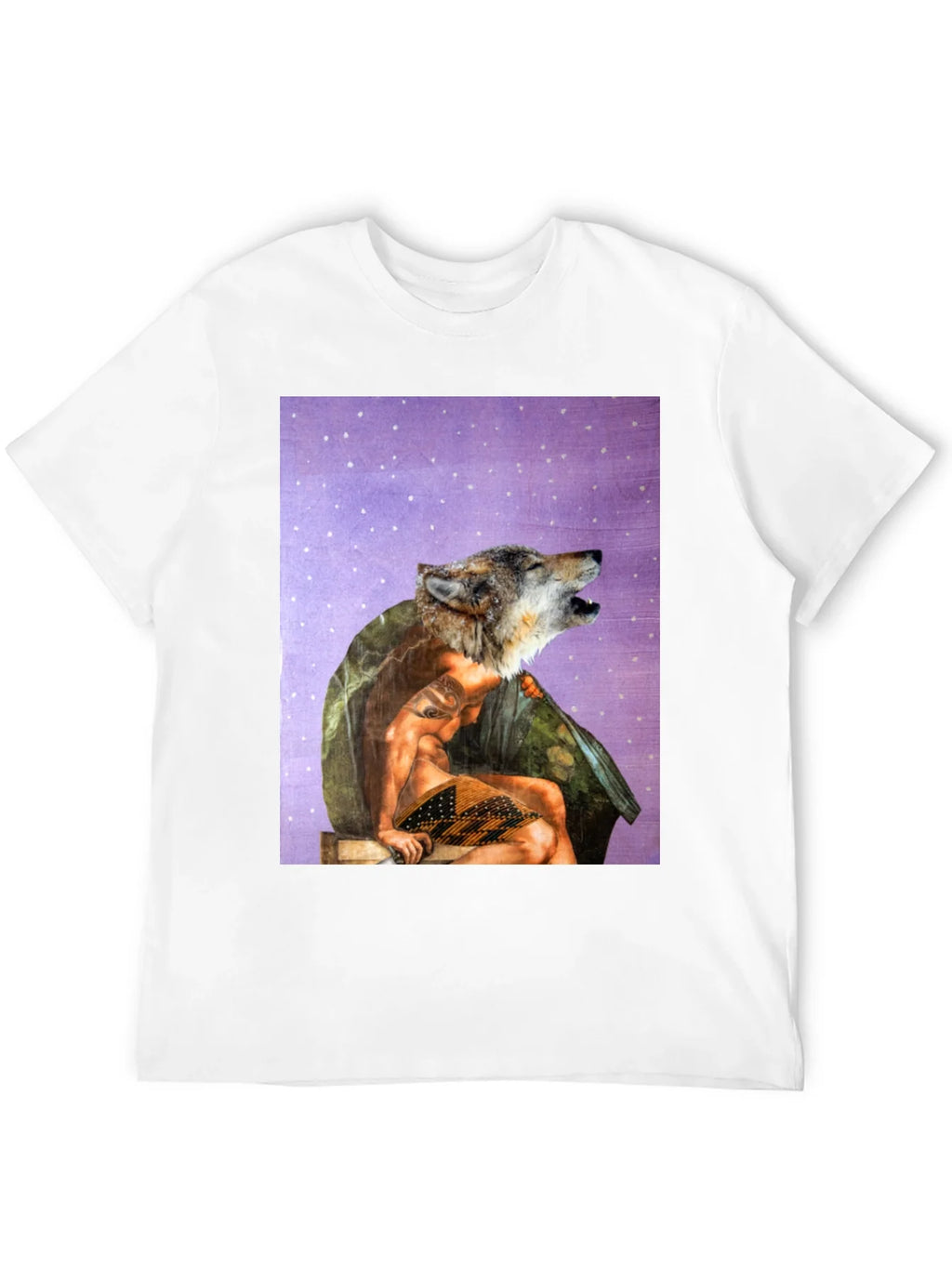 Wolf Man Graphic Tee - Black Cotton Blend product image 11