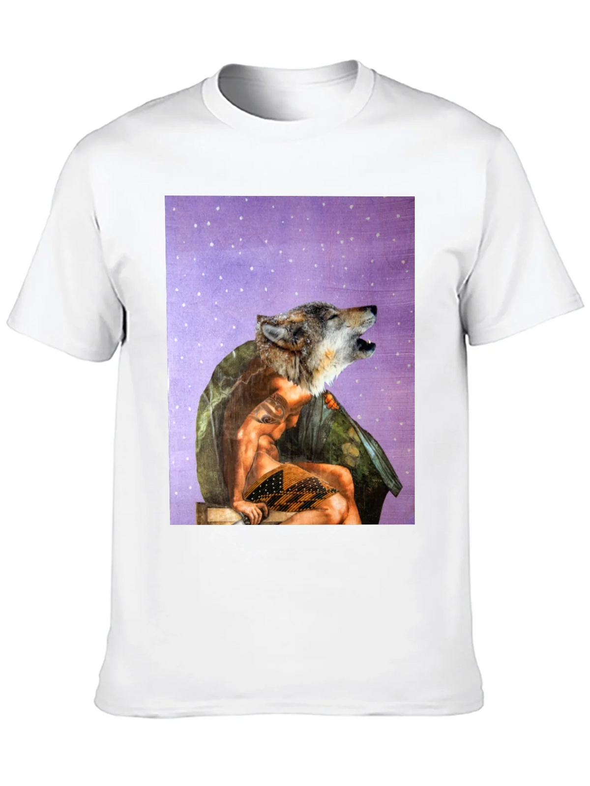 Wolf Man Graphic Tee - Black Cotton Blend product image 9