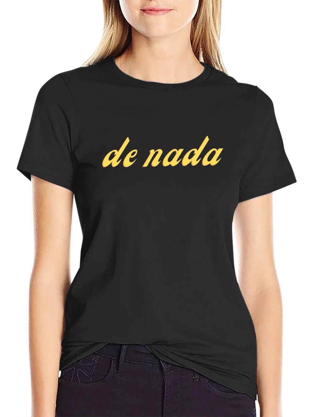 De Nada Graphic Tee - Black Cotton T-Shirt product image 2