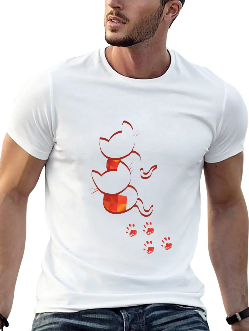 Cat Silhouette Graphic Print Tee product image 12