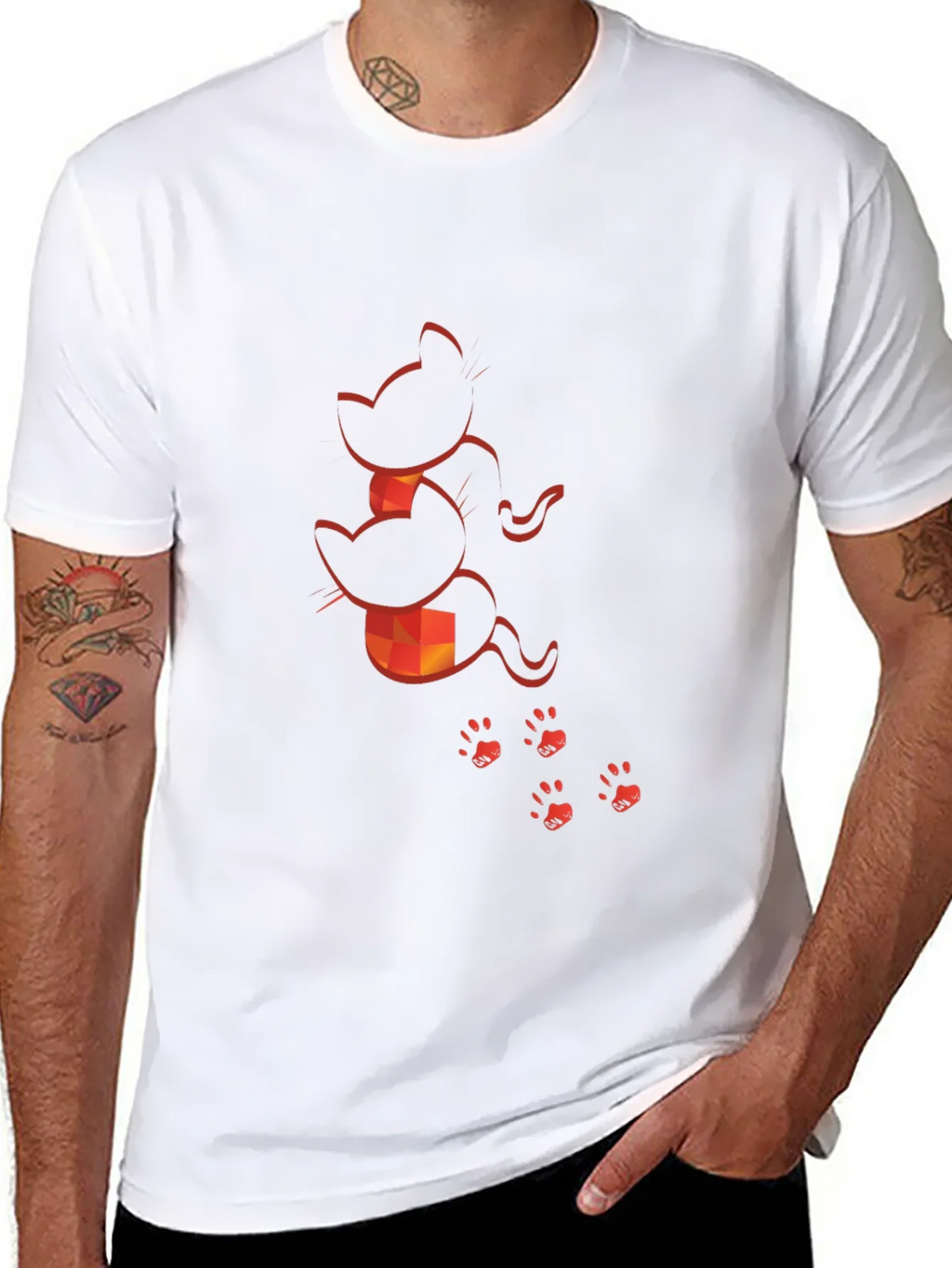 Cat Silhouette Graphic Print Tee product image 7