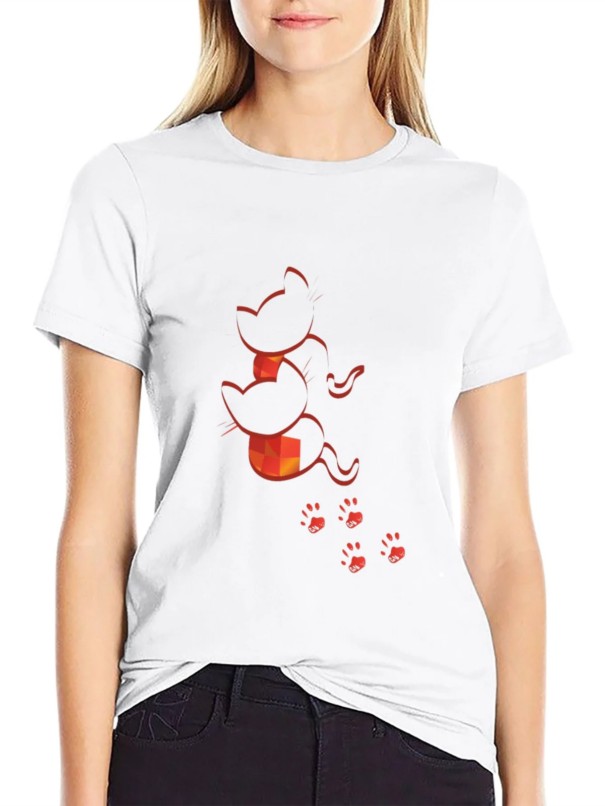 Cat Silhouette Graphic Print Tee product image 8