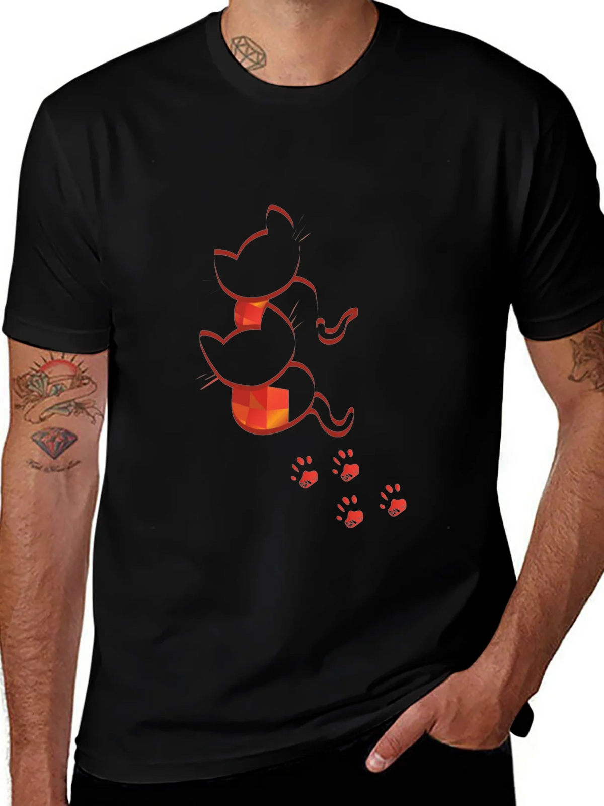 Cat Silhouette Graphic Print Tee product image 1