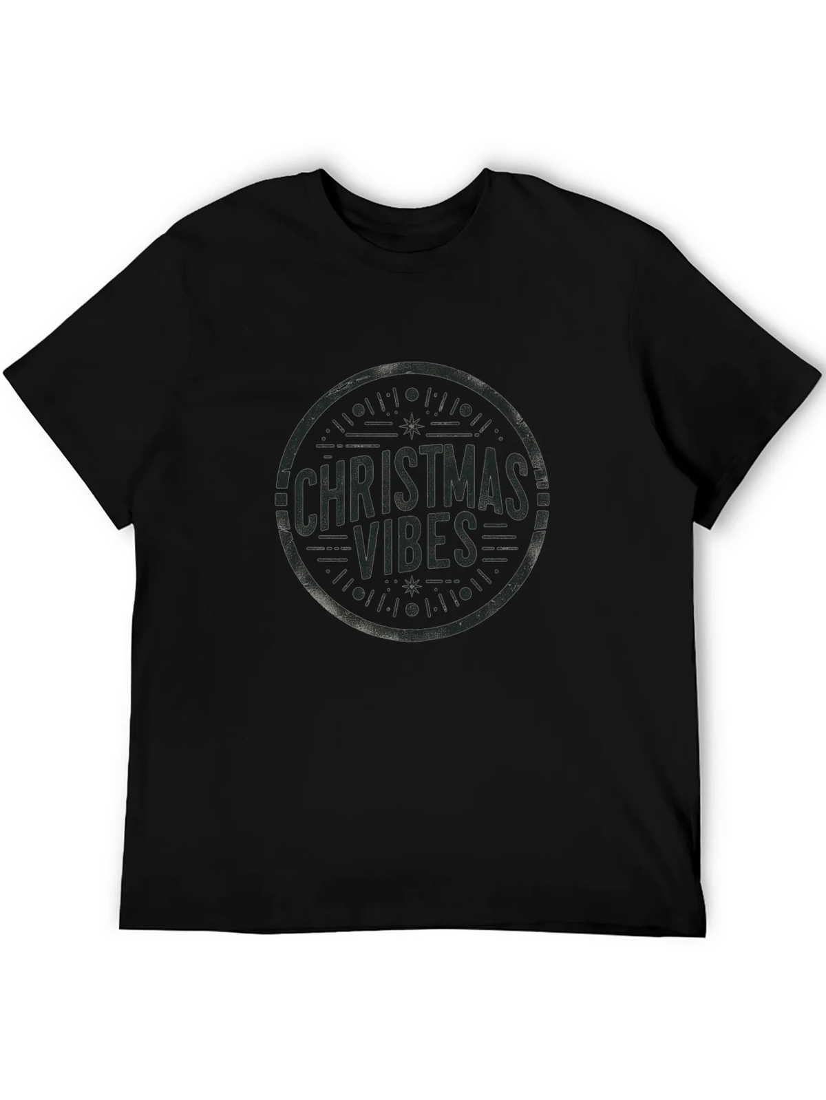 Christmas Vibes Graphic Tee - Black product image 4