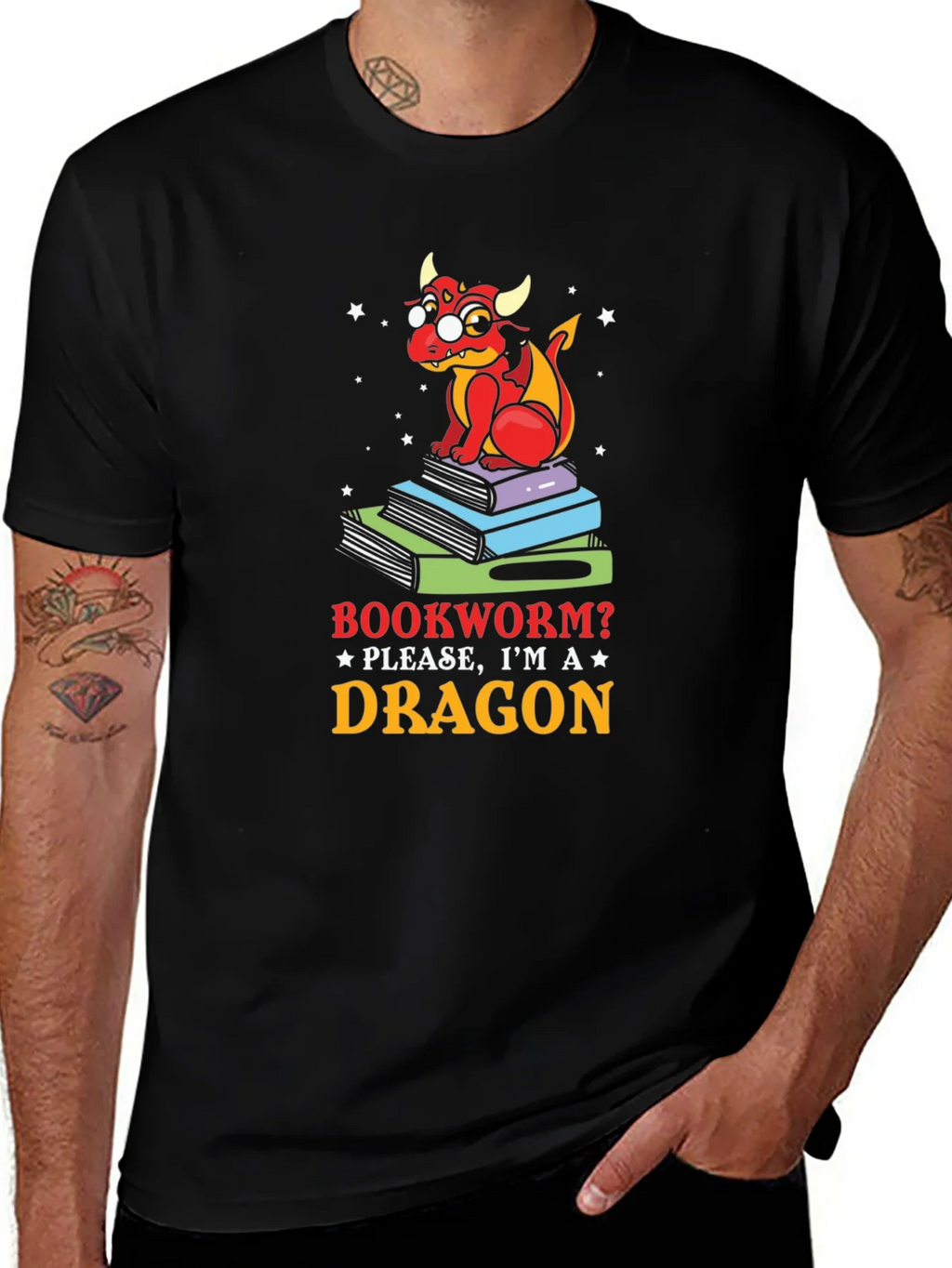 Bookworm Dragon T-Shirt product image 1