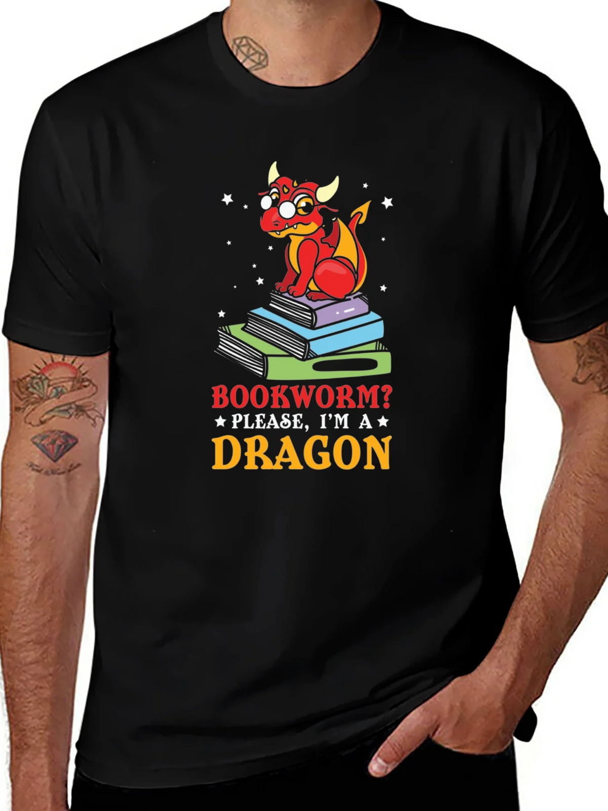 Bookworm Dragon T-Shirt product image 1
