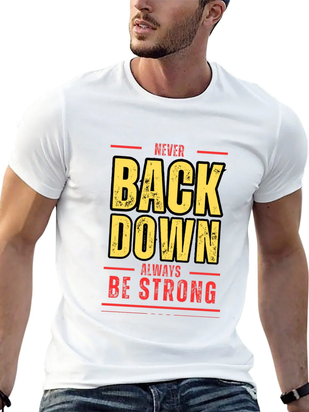 Never Back Down Black Graphic Tee product image 11