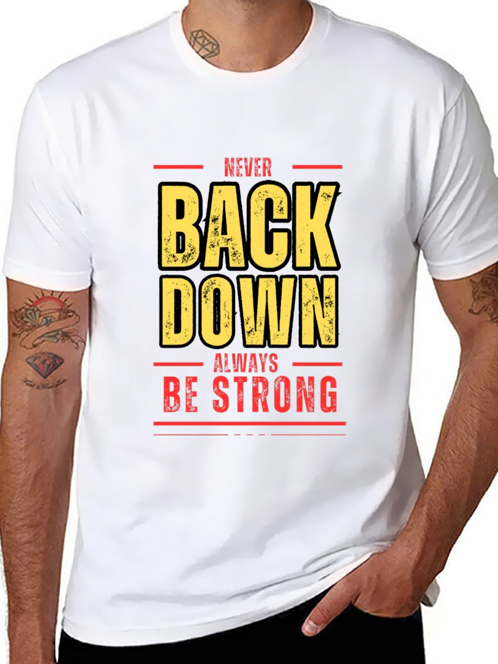 Never Back Down Black Graphic Tee product image 6