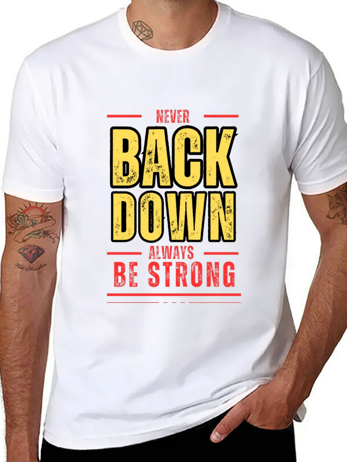 Never Back Down Black Graphic Tee product image 6