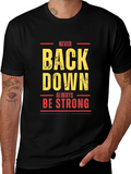 Never Back Down Black Graphic Tee product image 1