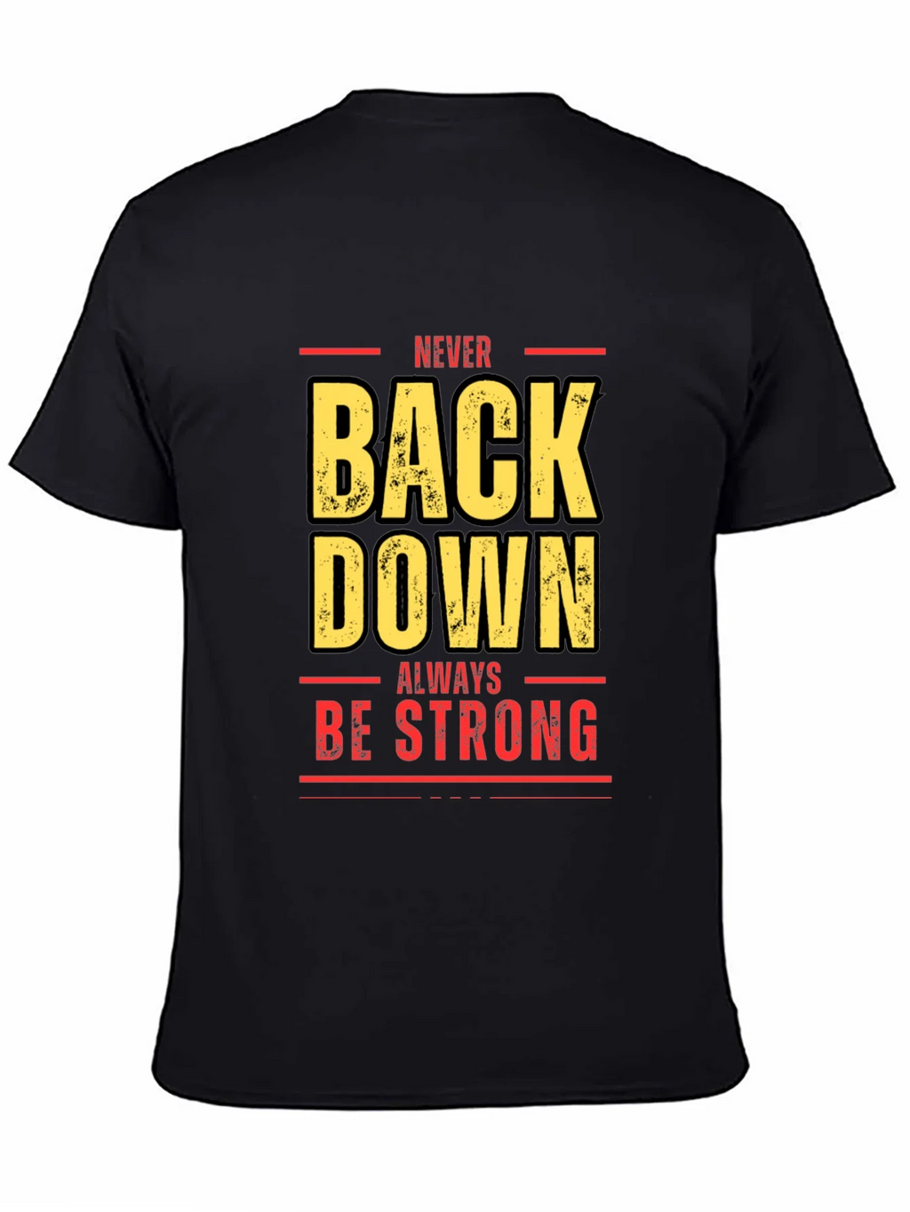 Never Back Down Black Graphic Tee product image 3