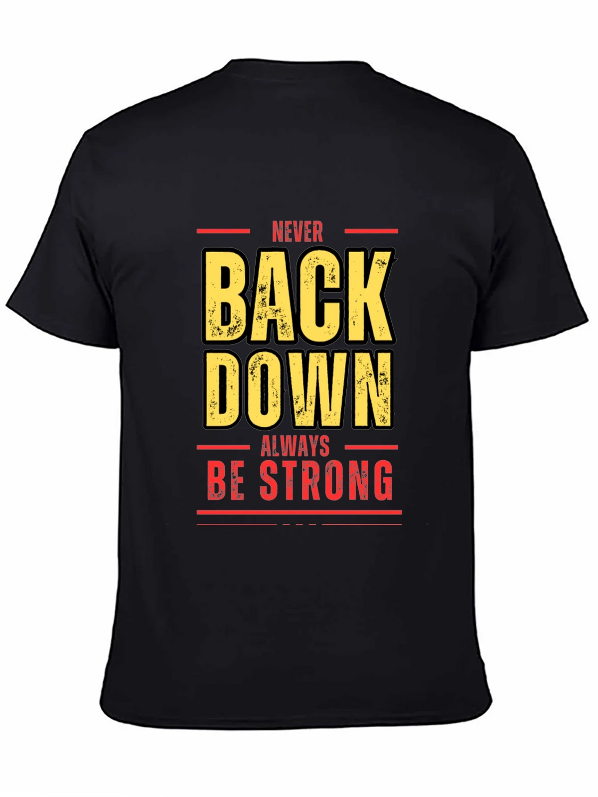 Never Back Down Black Graphic Tee product image 3