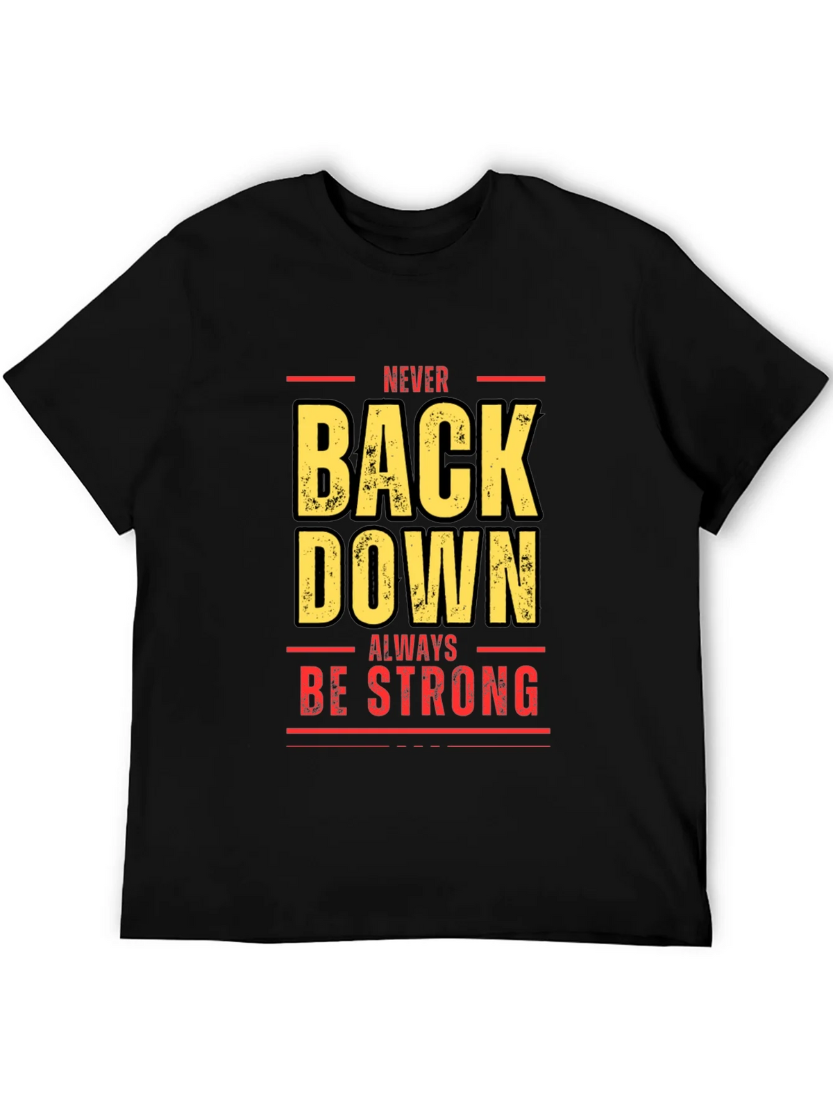 Never Back Down Black Graphic Tee product image 4