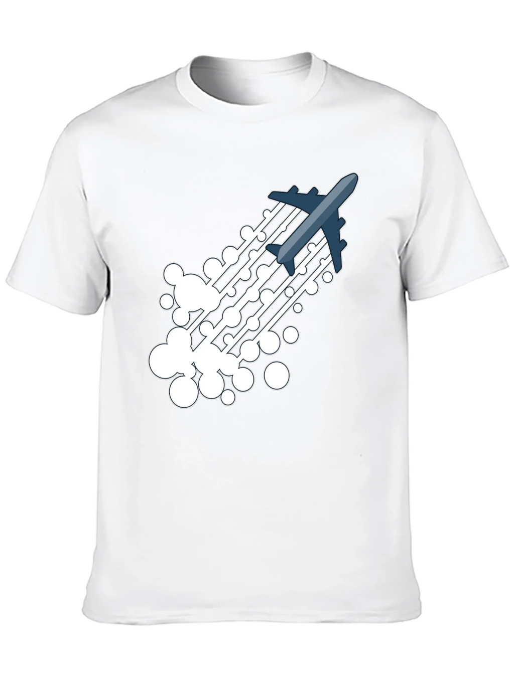Airplane Trail Graphic Tee - Black Cotton Blend Shirt product image 5