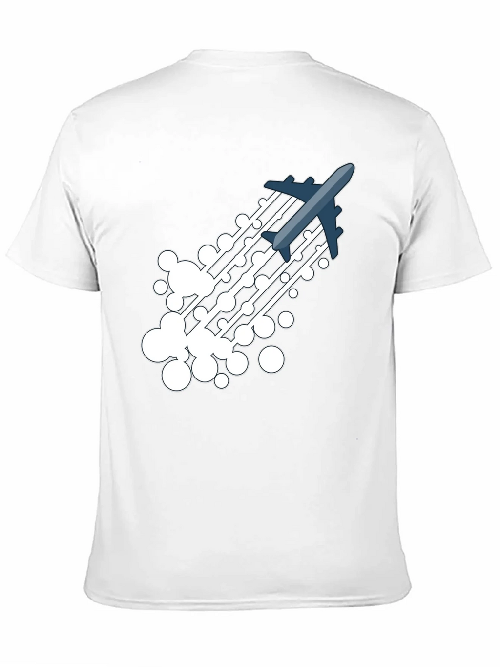 Airplane Trail Graphic Tee - Black Cotton Blend Shirt product image 6