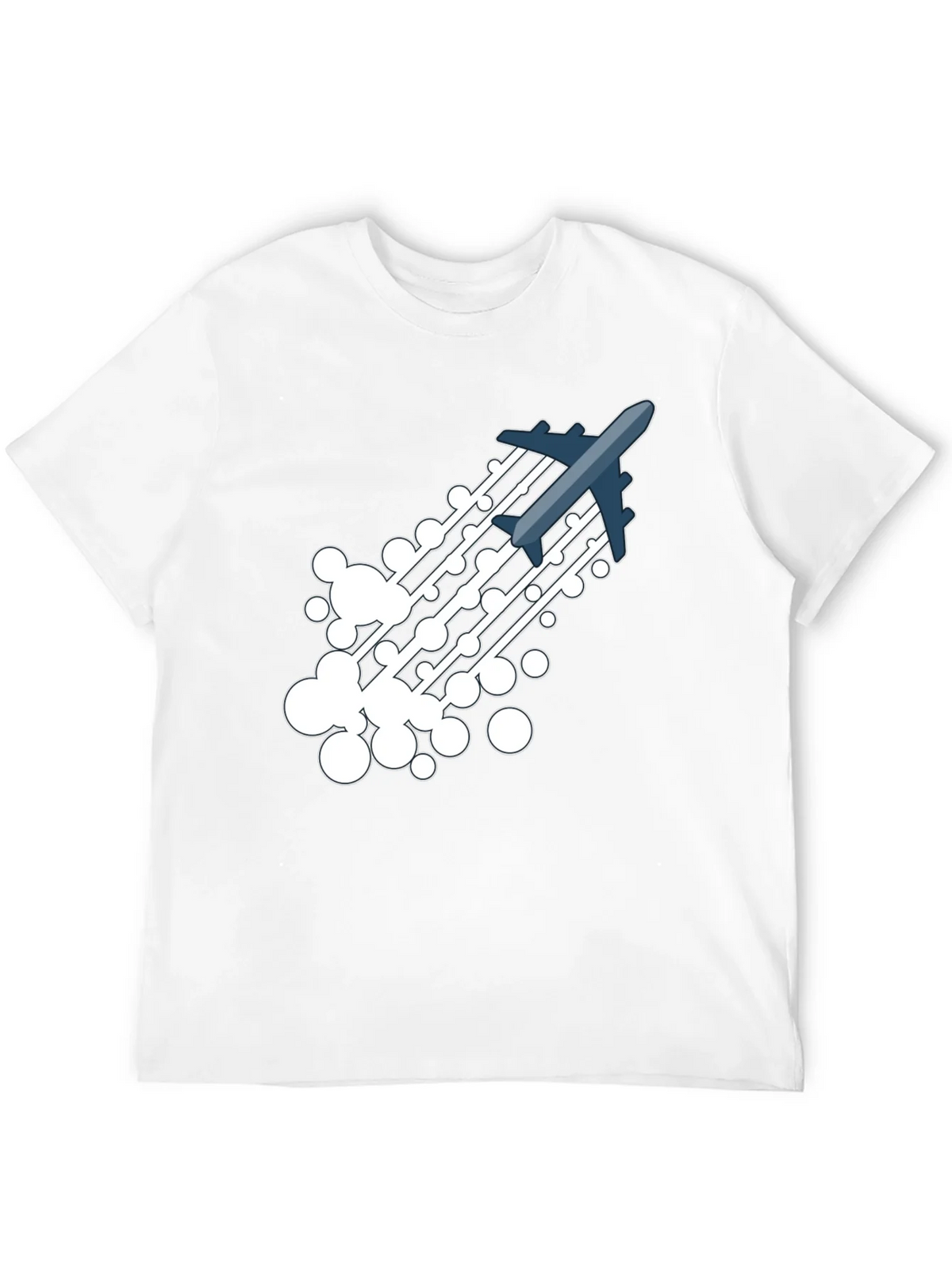 Airplane Trail Graphic Tee - Black Cotton Blend Shirt product image 7