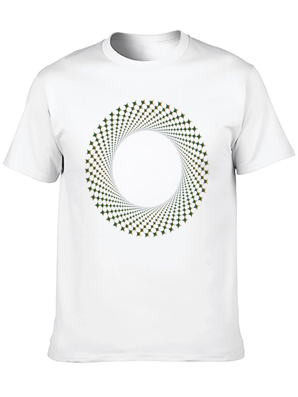 Optical Illusion Vortex Circle Black T-Shirt product image 9