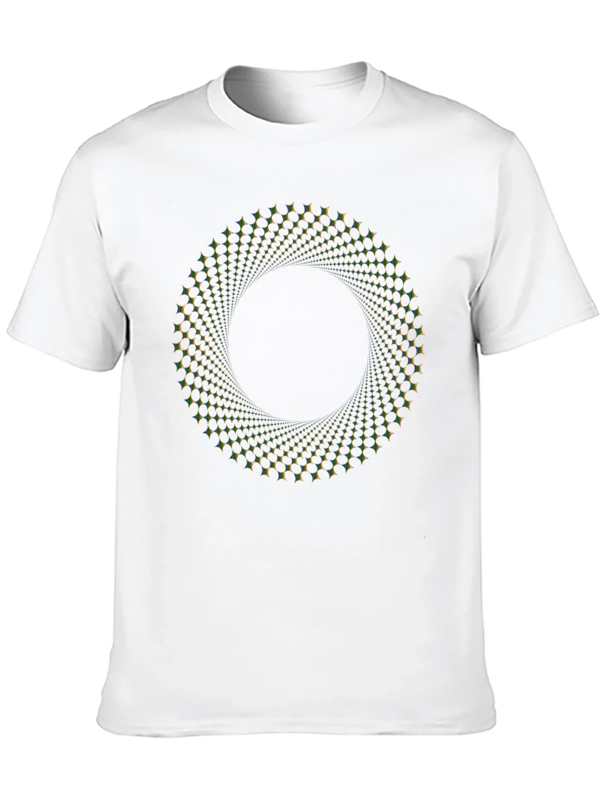 Optical Illusion Vortex Circle Black T-Shirt product image 9