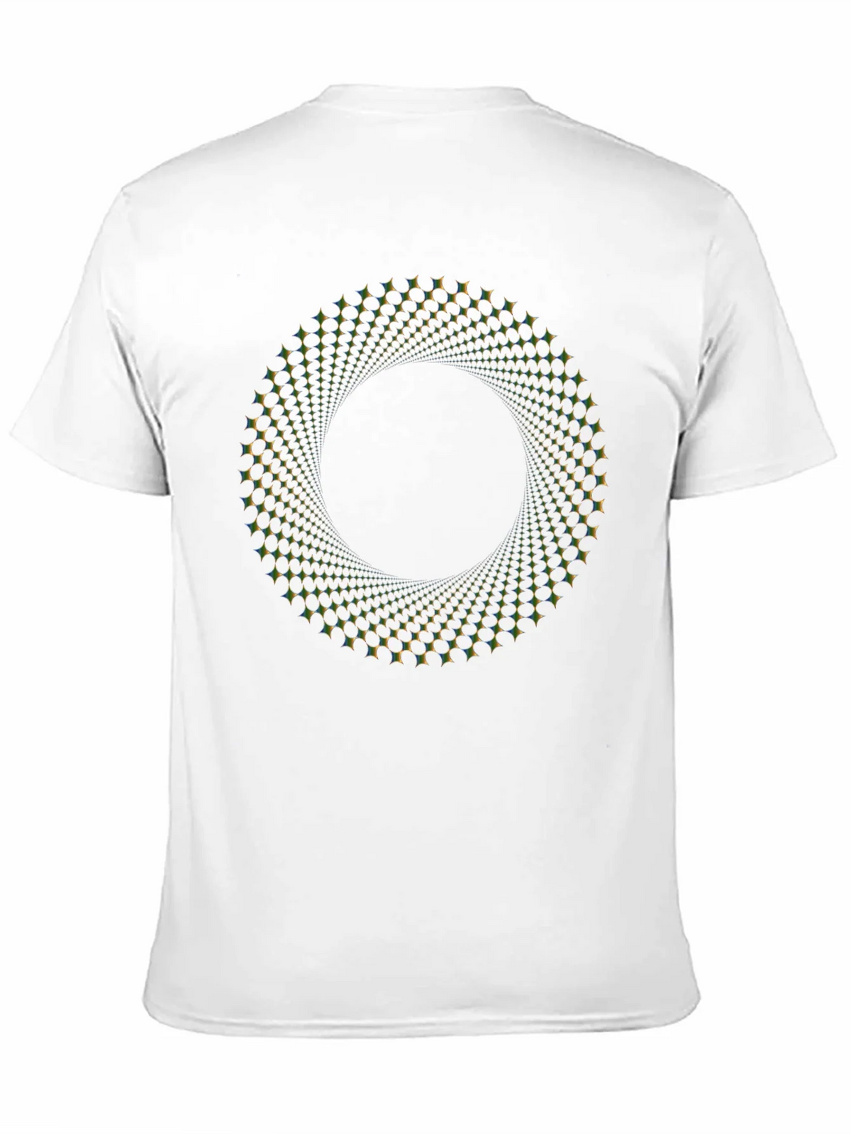 Optical Illusion Vortex Circle Black T-Shirt product image 10