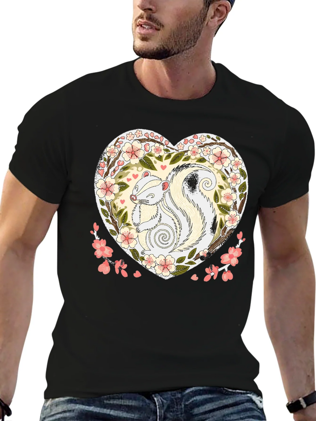 Skunk Heart Graphic Tee - Cute Animal Shirt product image 5