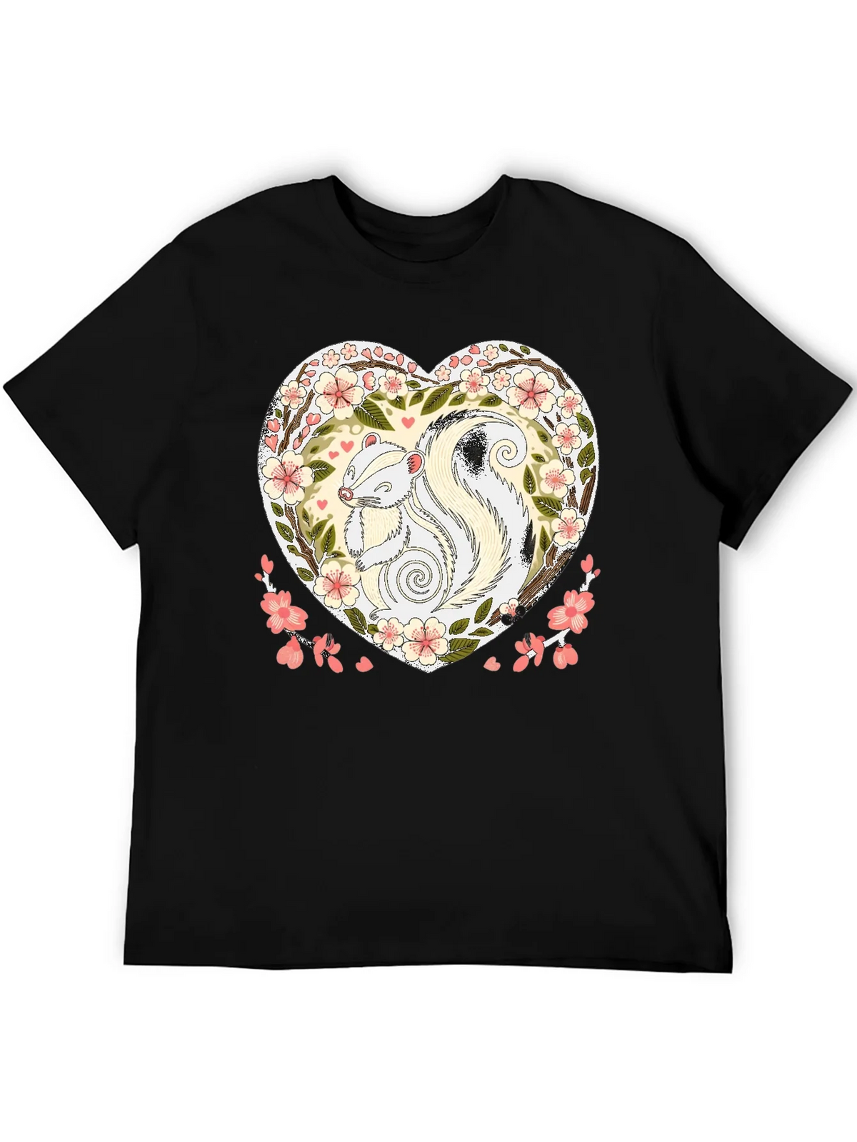 Skunk Heart Graphic Tee - Cute Animal Shirt product image 4